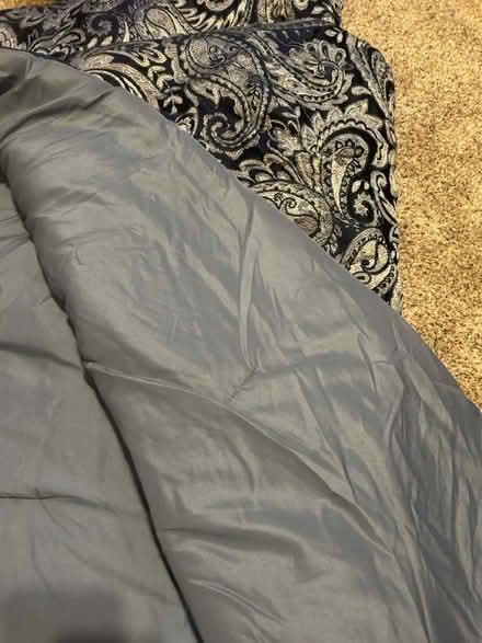 Photo of free Queen navy & silver comforter (Hollywood, MD) #2