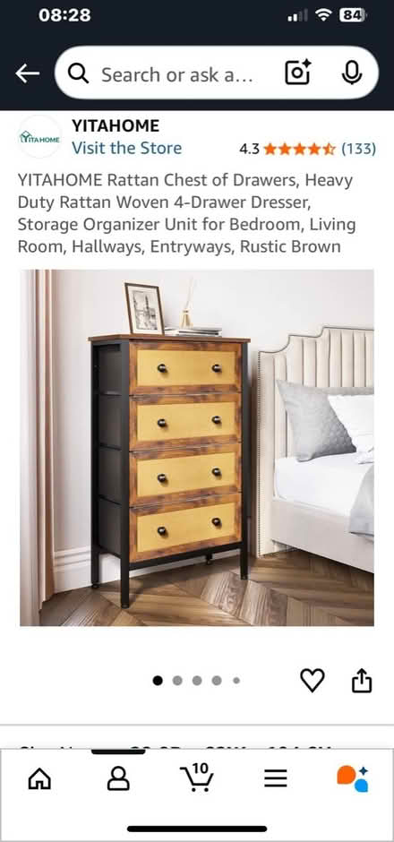 Photo of free Chest of 4 drawers (BA2) #2