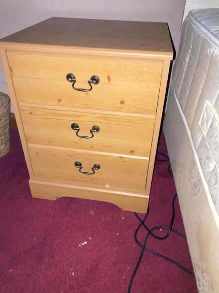 Photo of free Pine 3 Drawer chest (Mimbridge GU21) #1