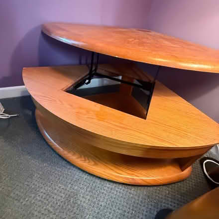 Photo of free Wedge shaped oak table (Arnold, md) #2