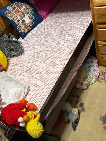 Photo of free Solid dark wood twin bed (Winfield by cdh) #2