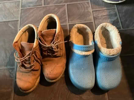 Photo of free Walking boots and crocs (Harrietsham ME17) #1
