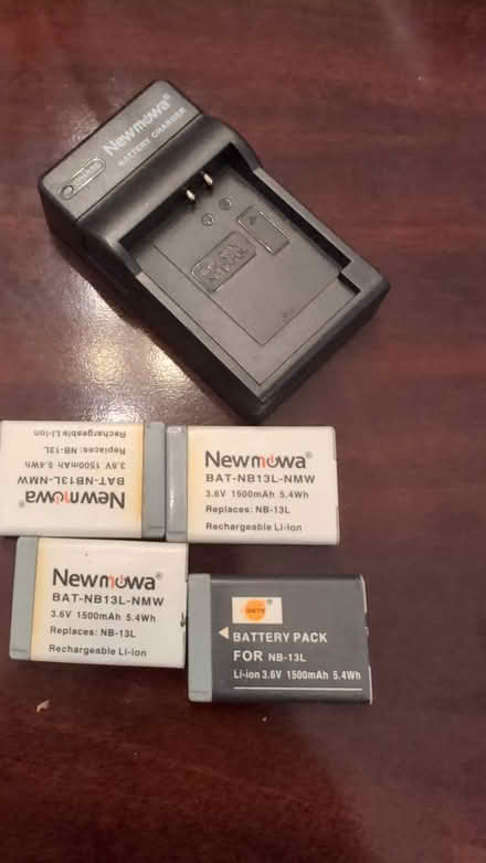 Photo of free Cannon NB-13L batteries & charger (S10 Crookes) #1
