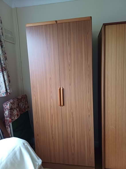 Photo of free double wooden or wood laminate wardrobe (Broad Oak TN31) #2