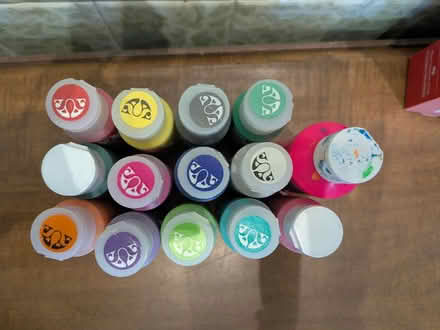 Photo of free 14 bottles of acrylic paint (East Somerville) #1