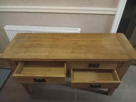Photo of free Solid oak console table (Neston CH64) #2