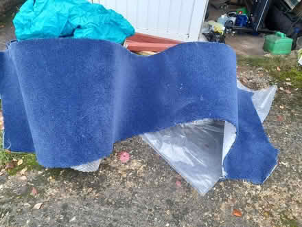 Photo of free Dark blue long offcut of carpet (ME14 near Penenden Heath) #1