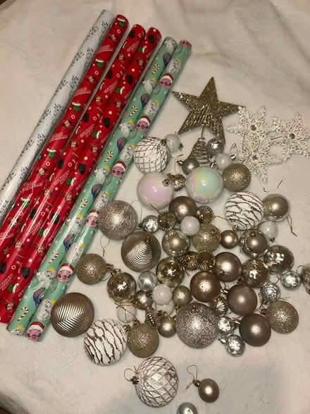 Photo of free Wrapping paper and baubles (PO10 7TW) #1