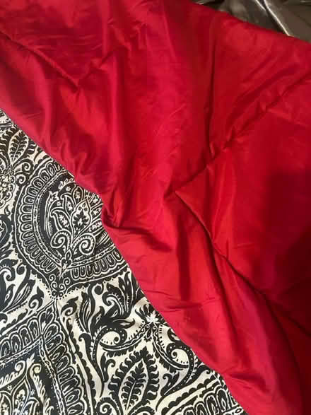 Photo of free Queen black, white, & red comforter (Hollywood, MD) #2