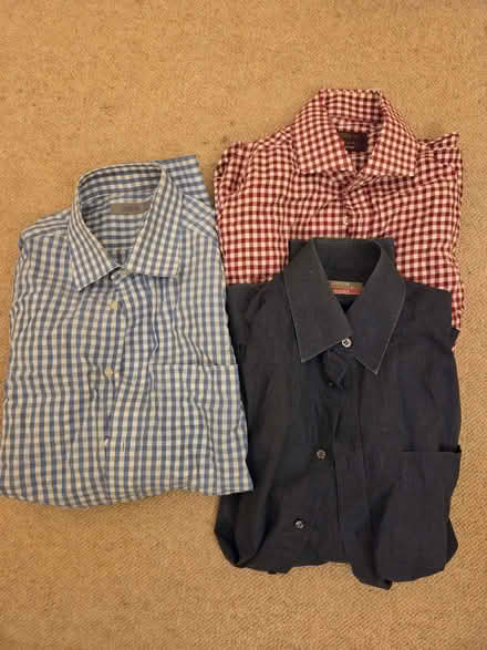 Photo of free 3 men's long sleeved cotton shirts 15 and a half collar (Dulwich SE21) #1