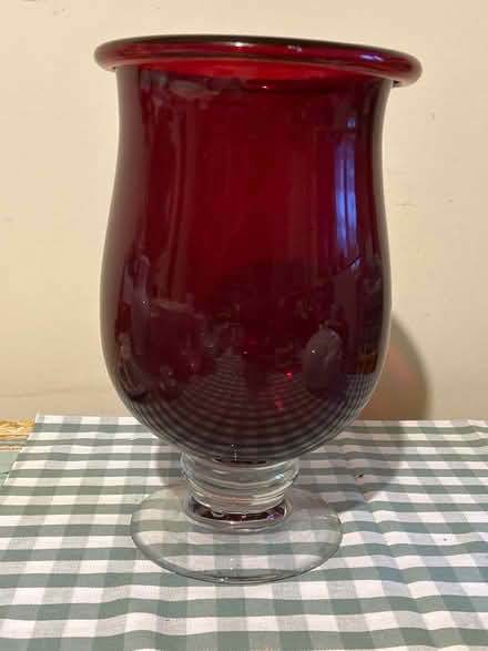 Photo of free Very large vintage cranberry glass vase (South Woodchester GL5) #1