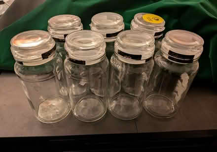 Photo of free 7 Large Glass Jars With Lids (CT15) #1