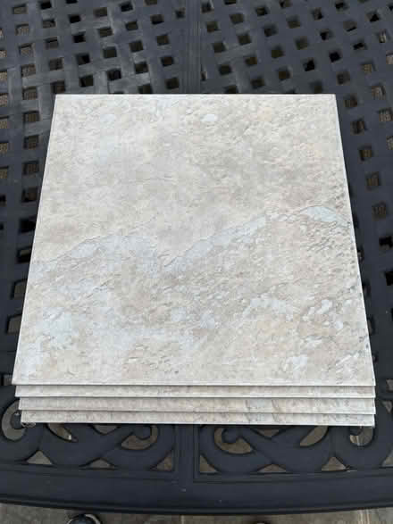 Photo of free Four gray 14” x 14” tiles (Holmdel Park) #1