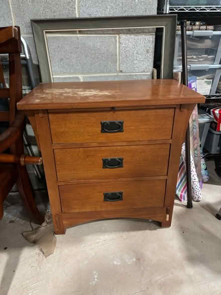 Photo of free Queen headboard & nightstand (Hilltown) #2