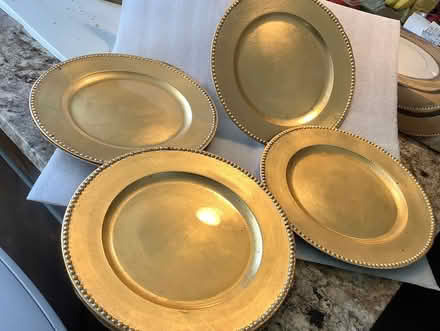Photo of free 13 Inch Gold Charger Plates (Palos Park) #1