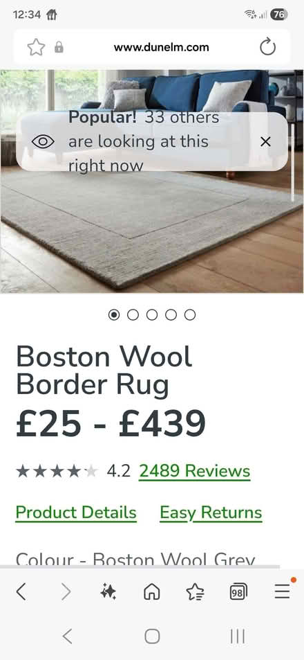 Photo of free Dark grey rug (Telford and Wrekin TF4) #2