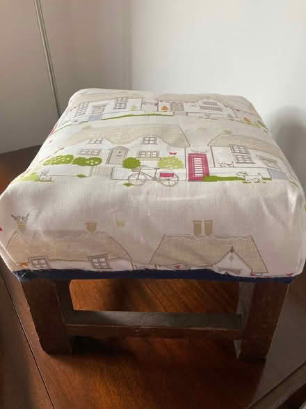 Photo of free Small upholstered stool (Bolton le Sands) #2