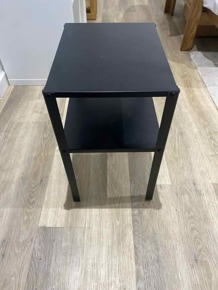Photo of free Ikea bedside table. Small black metal. Perfect condition. (Askew Road W12) #2