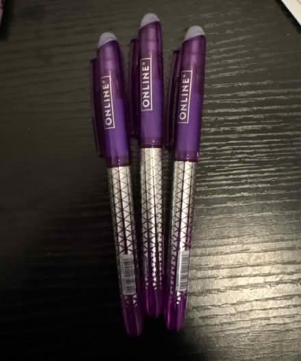 Photo of free 3 purple frixion pens (DA8) #1