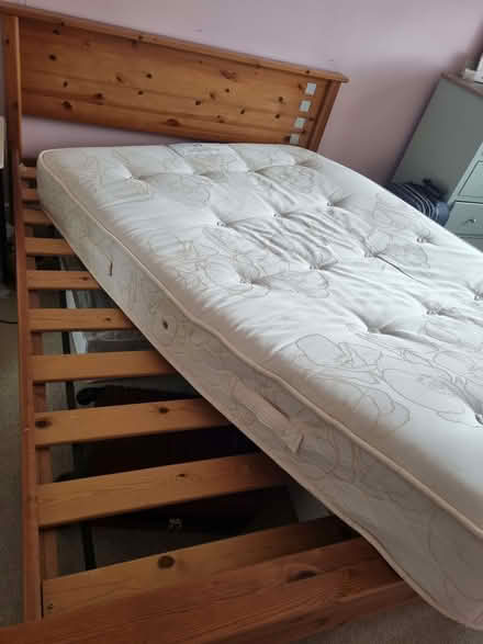 Photo of free Double bed frame & mattress (North Cheam SM3) #1
