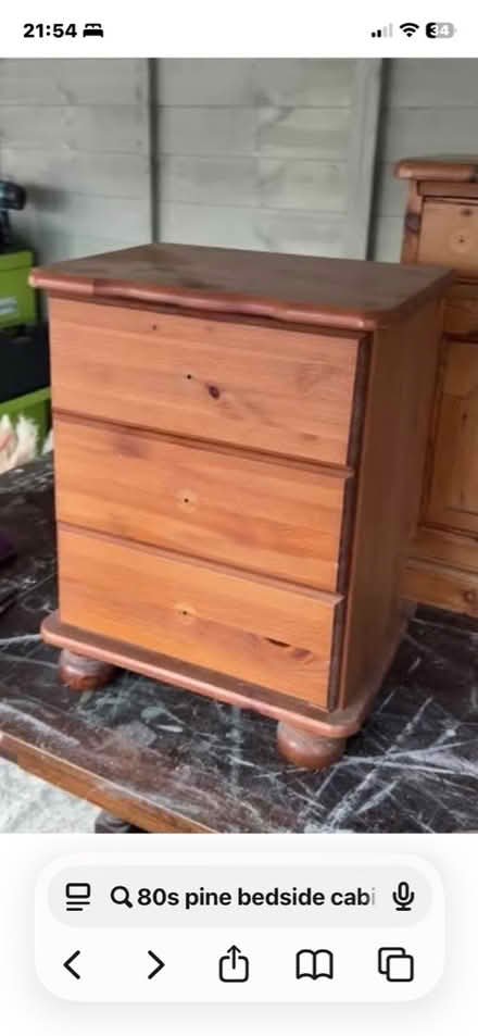 Photo of 80s pine bedside table (Leicestershire) #1