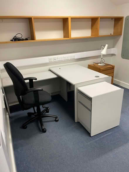 Photo of free Desk, Work table, 2 drawer pedestal (Jericho OX1) #1