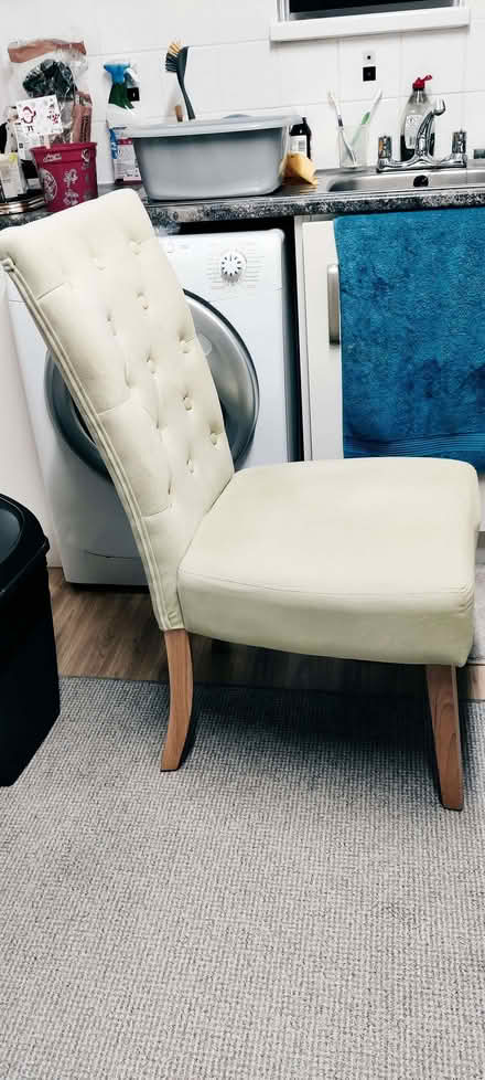 Photo of free Two green chairs suitable for table or bedroom (North Shields NE30) #1