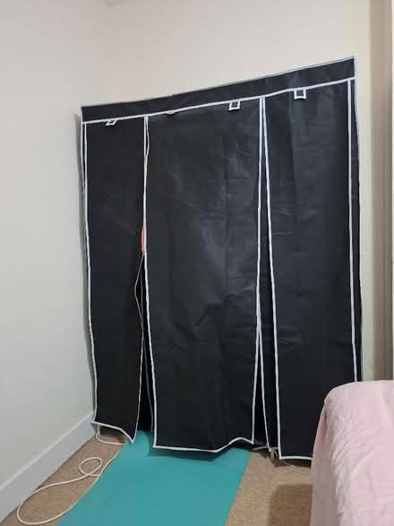 Photo of free Double black canvas wardrobe (Henley-on-Thames RG9) #1