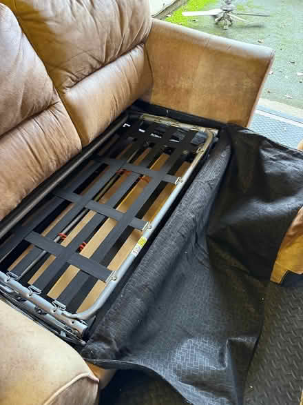 Photo of free Leather sofa bed (Lyneham, Wilts) #2