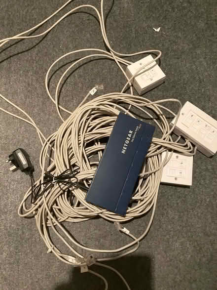 Photo of free Cat 5e cabling, 8 sockets & switch (Oulton, Lowestoft NR32) #1