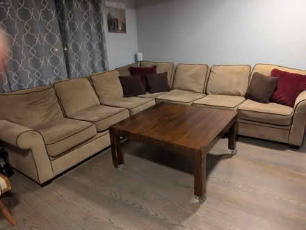 Photo of free 10'x10' L-Shaped Couch (East Danville) #2