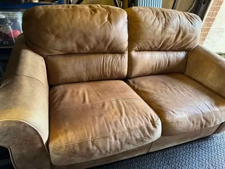 Photo of free Leather sofa bed (Lyneham, Wilts) #1