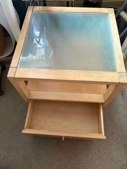 Photo of free Fab light wood & glass coffee table (Parkstone BH14) #1