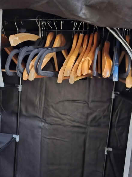 Photo of free Double black canvas wardrobe (Henley-on-Thames RG9) #3