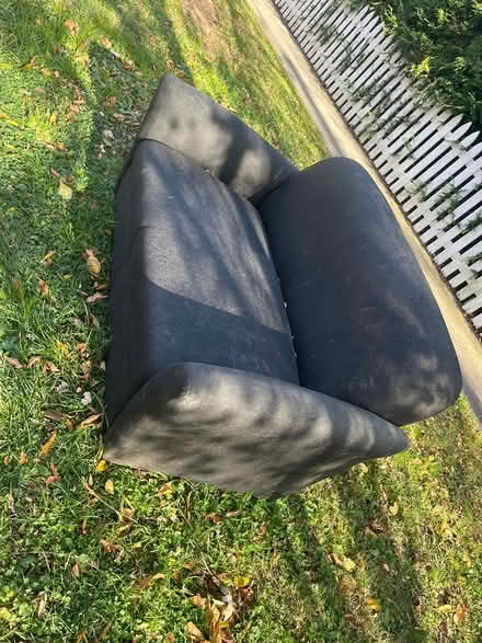 Photo of free Black loveseat (Chevy Chase DC) #2