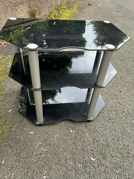 Photo of free Glass TV stand (Appleby-in-Westmorland CA16) #1