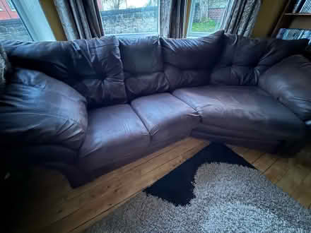Photo of free Large brown curved corner sofa (New Brighton CH45) #1