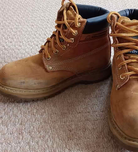 Photo of free Suede, steel toe work boots size 4/5 (Dane End SG12) #1
