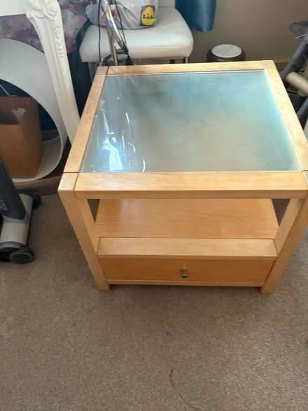 Photo of free Fab light wood & glass coffee table (Parkstone BH14) #2