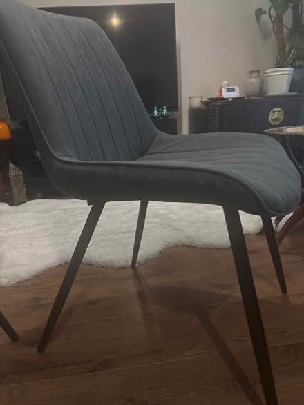 Photo of free 2dark grey dining chairs (Cockermouth) #2
