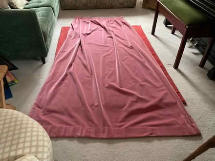Photo of free Long Pink Velvet Curtains (CT2) #1
