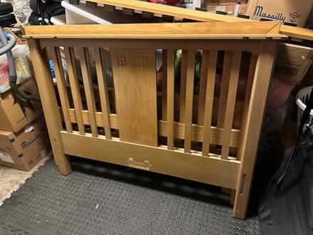 Photo of free Oak Headboard for double divan bed (Ingatestone) #2