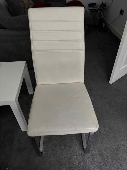Photo of free White dining table and chairs (L14) #2