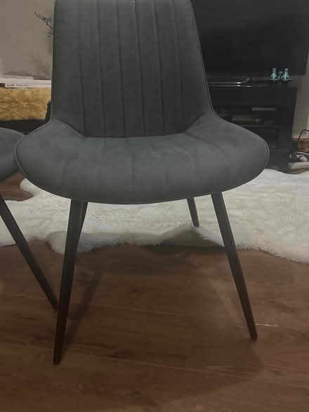Photo of free 2dark grey dining chairs (Cockermouth) #1