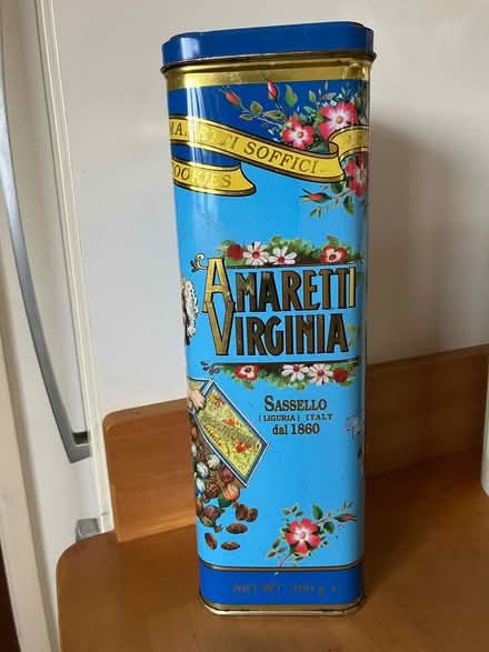 Photo of free Amaretti tin (Bisley Road GL5) #1