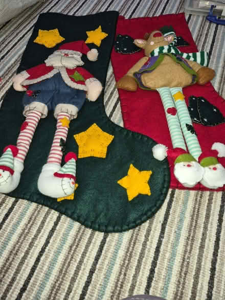Photo of free 2 Large felt Christmas stockings (Clitheroe BB7) #3