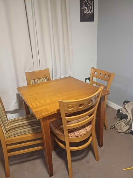 Photo of free Dinning table with 4 chairs (Stockport SK1) #1