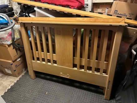 Photo of free Oak Headboard for double divan bed (Ingatestone) #1