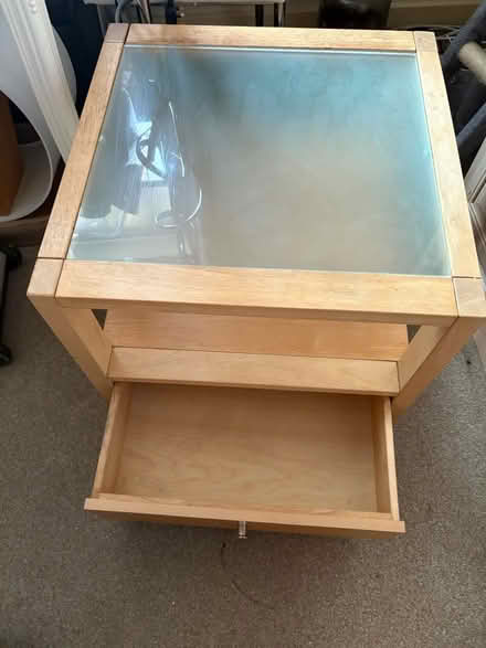 Photo of free Fab light wood & glass coffee table (Parkstone BH14) #1