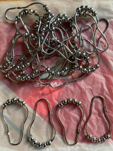 Photo of free New shower curtain (white) & rings (Honor Oak SE23) #4